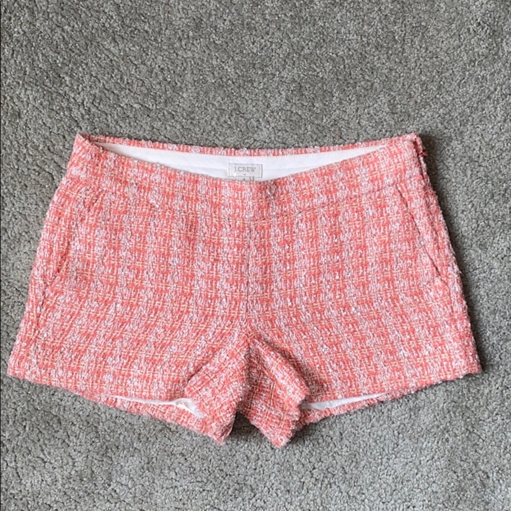 J. Crew Coral Tweed Shorts Sz 4